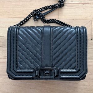 Rebecca Minkoff Black Chevron Crossbody Bag